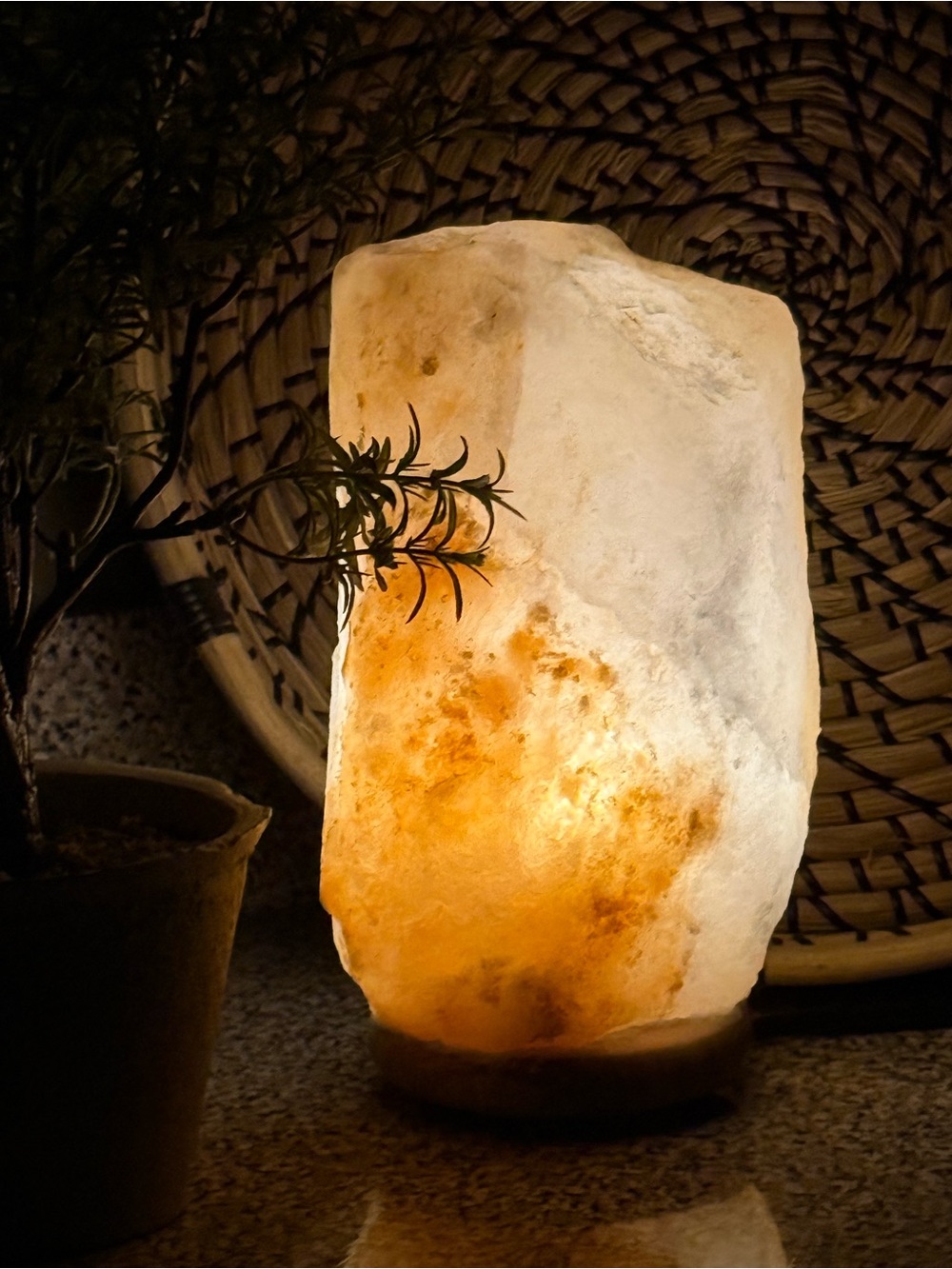 Natural Himalayan Salt Lamp - Warm Orange Glow